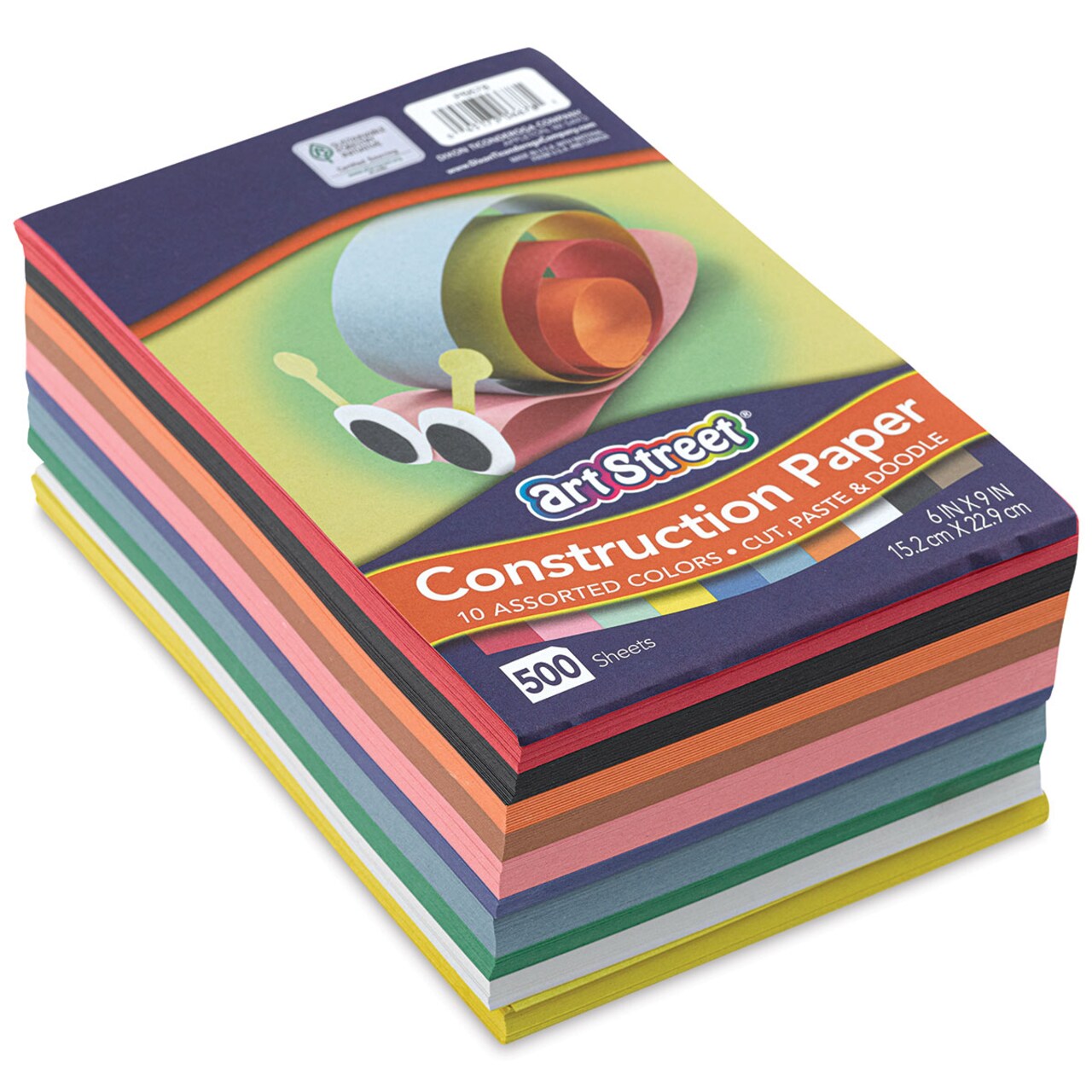Pacon Art Street Lightweight Construction Paper - 6" x 9", 500 Sheets
